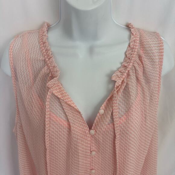 JCPenney Sheer Blouse w/Tank Size X-Large - Picture 2 of 10